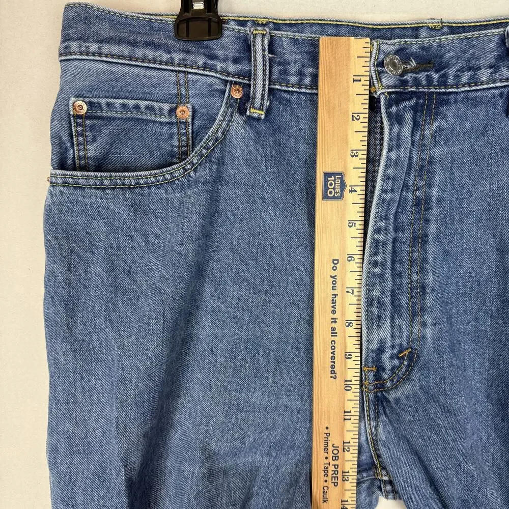 Levi's 550 Jeans Men 40x31 Blue Denim High-Rise Relaxed Fit Straight Leg Zip Fly